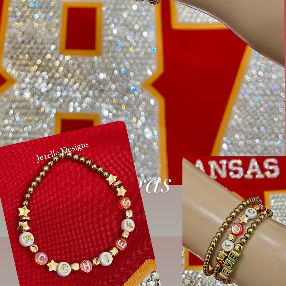Set of 3 KC CHIEFS Bracelets